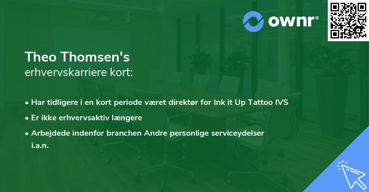 Theo Thomsen's erhvervskarriere kort