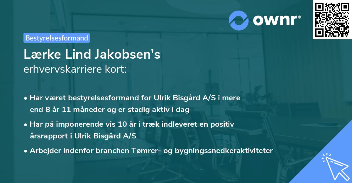 Lærke Lind Jakobsen's erhvervskarriere kort