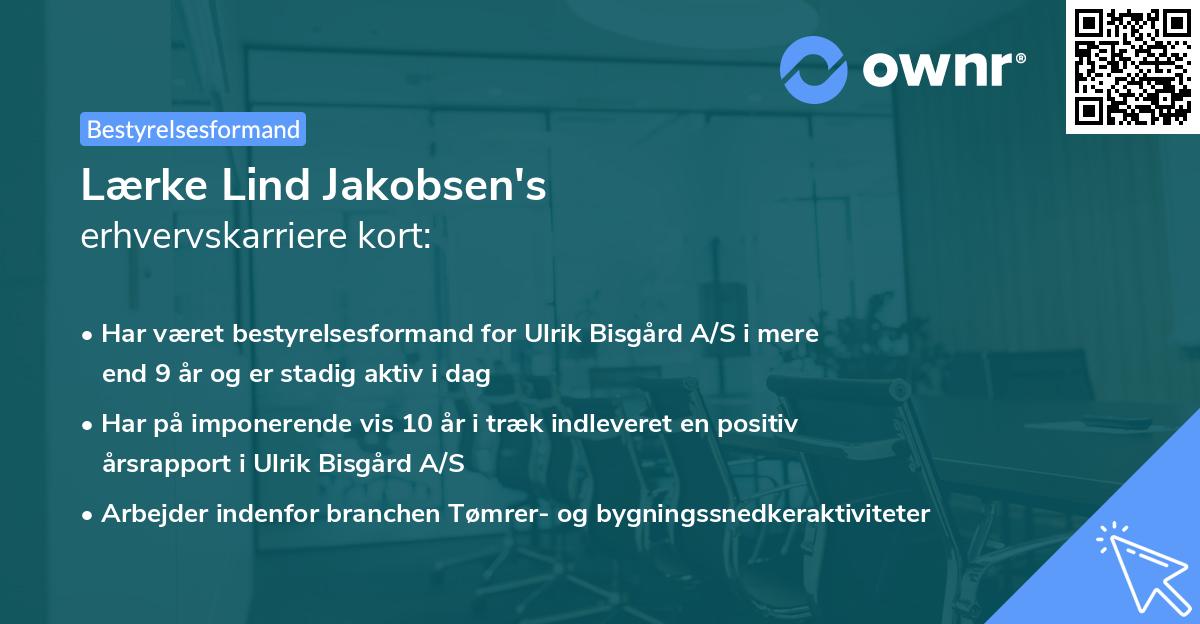 Lærke Lind Jakobsen's erhvervskarriere kort