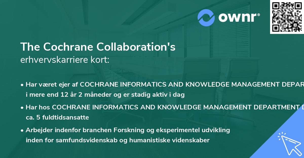 The Cochrane Collaboration's erhvervskarriere kort