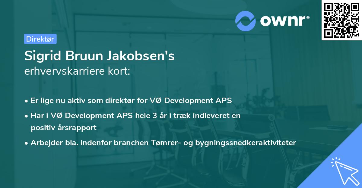 Sigrid Bruun Jakobsen's erhvervskarriere kort