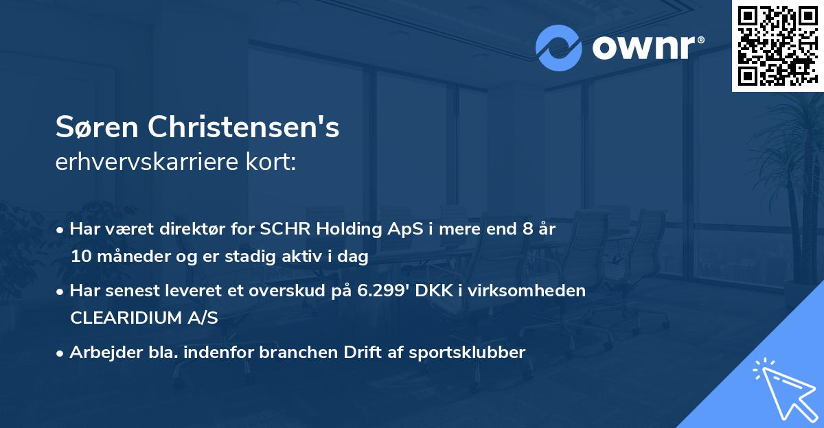 Søren Christensen's erhvervskarriere kort
