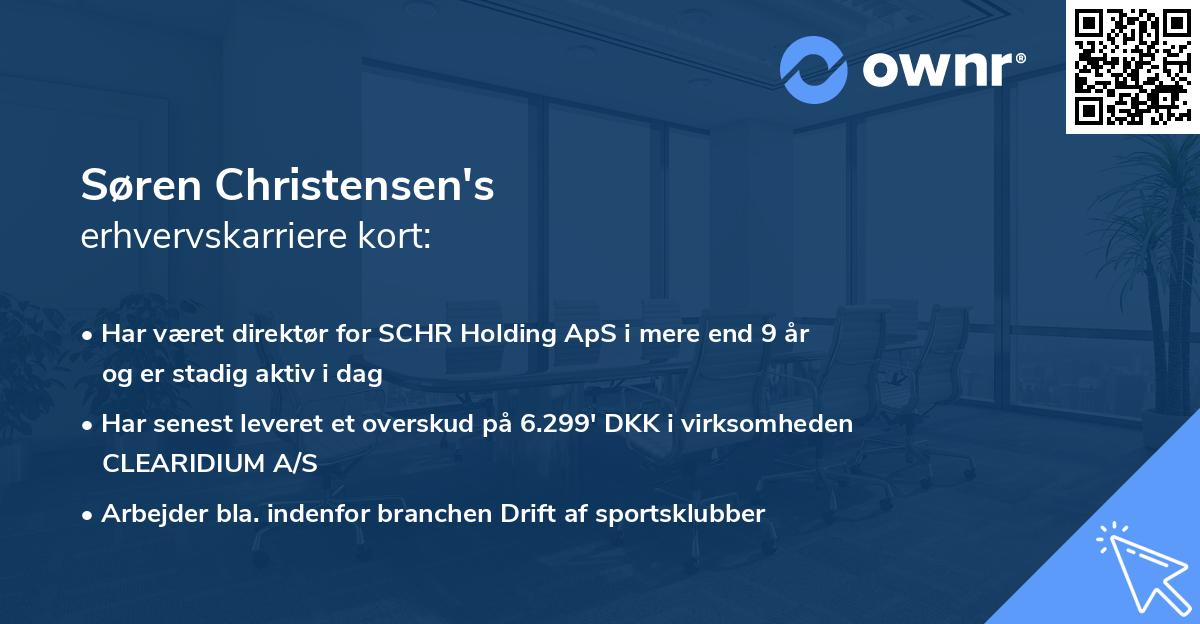 Søren Christensen's erhvervskarriere kort
