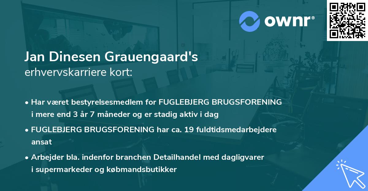 Jan Dinesen Grauengaard's erhvervskarriere kort