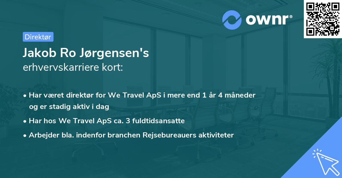 Jakob Ro Jørgensen's erhvervskarriere kort