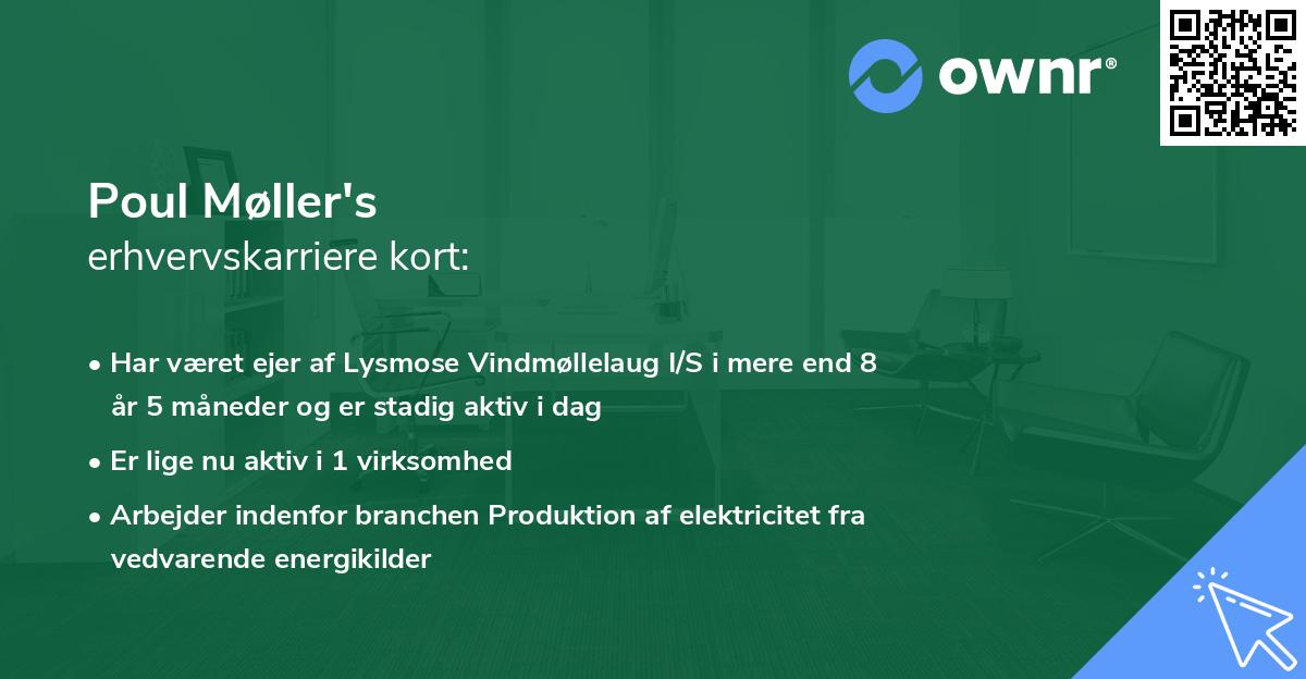 Poul Møller's erhvervskarriere kort