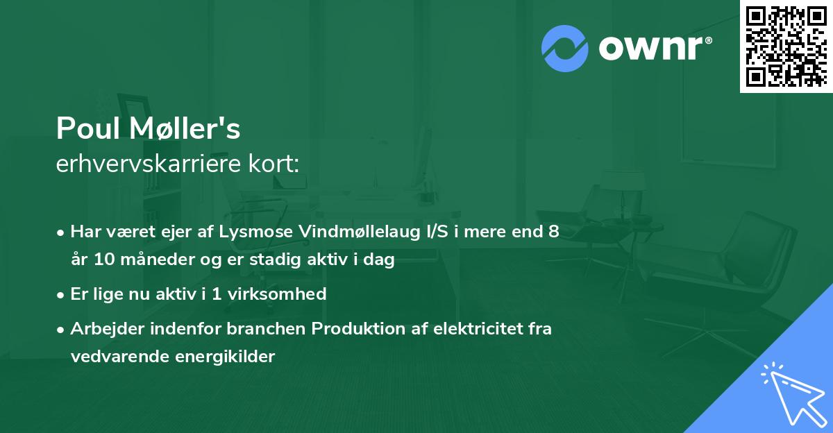 Poul Møller's erhvervskarriere kort