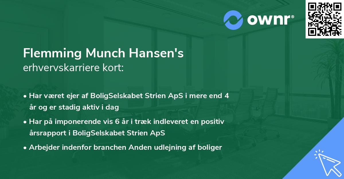 Flemming Munch Hansen's erhvervskarriere kort