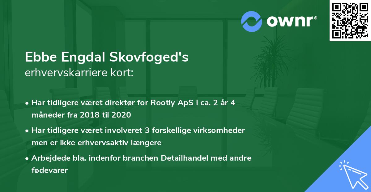 Ebbe Engdal Skovfoged's erhvervskarriere kort