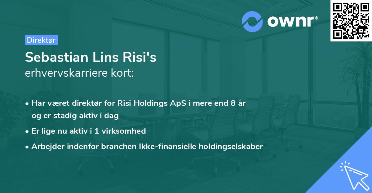 Sebastian Lins Risi's erhvervskarriere kort