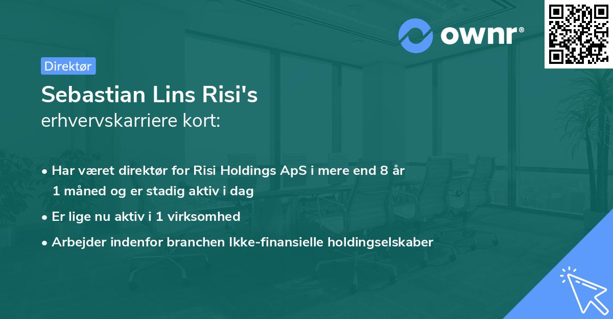 Sebastian Lins Risi's erhvervskarriere kort