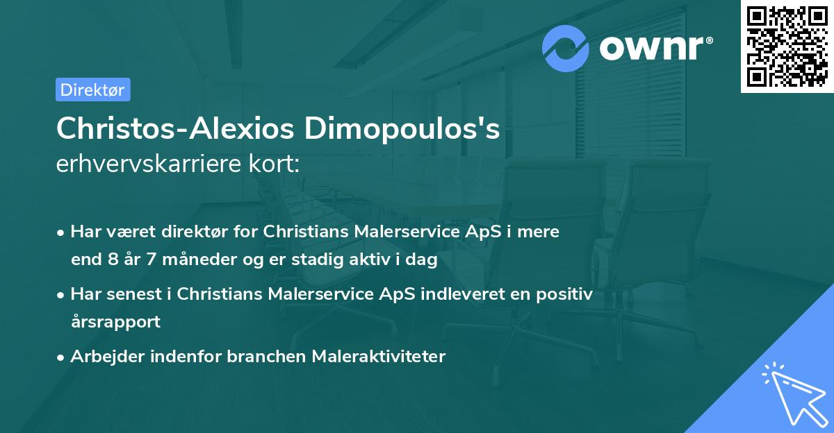 Christos-Alexios Dimopoulos's erhvervskarriere kort