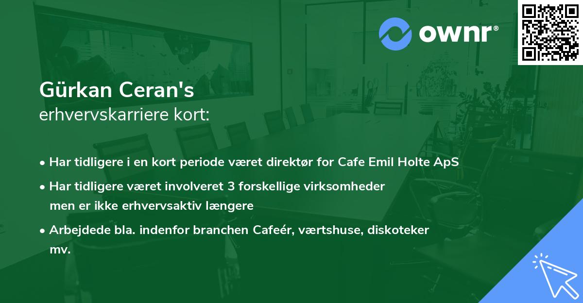 Gürkan Ceran's erhvervskarriere kort