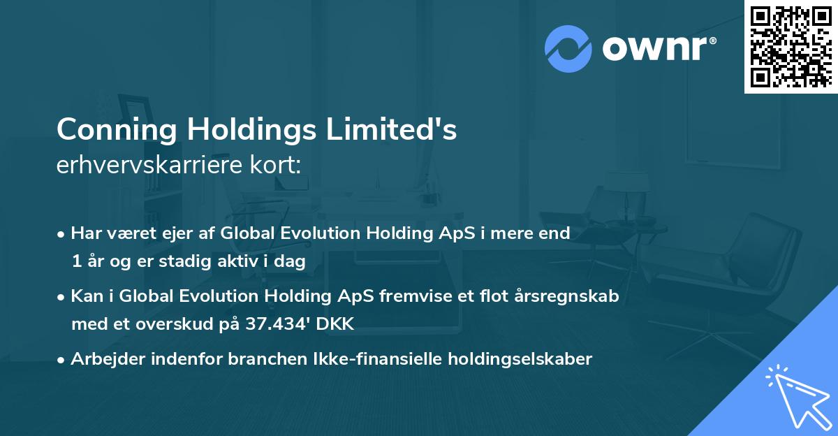 Conning Holdings Limited's erhvervskarriere kort