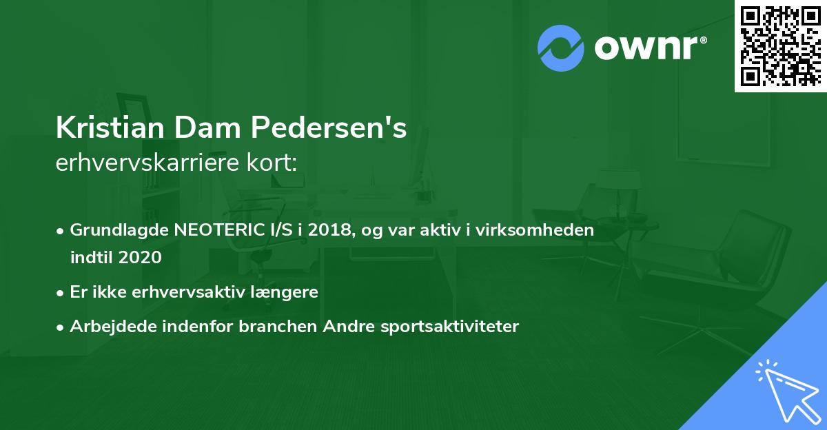 Kristian Dam Pedersen's erhvervskarriere kort
