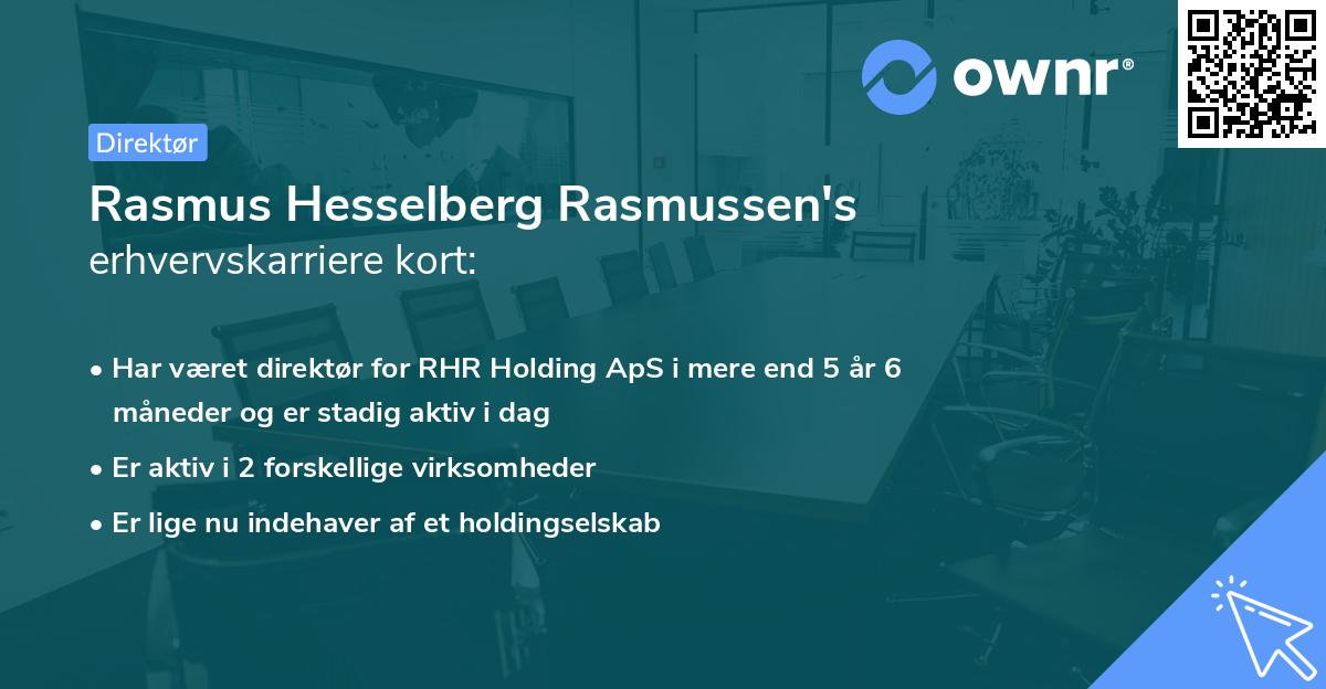Rasmus Hesselberg Rasmussen's erhvervskarriere kort
