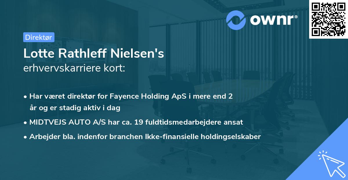 Lotte Rathleff Nielsen's erhvervskarriere kort