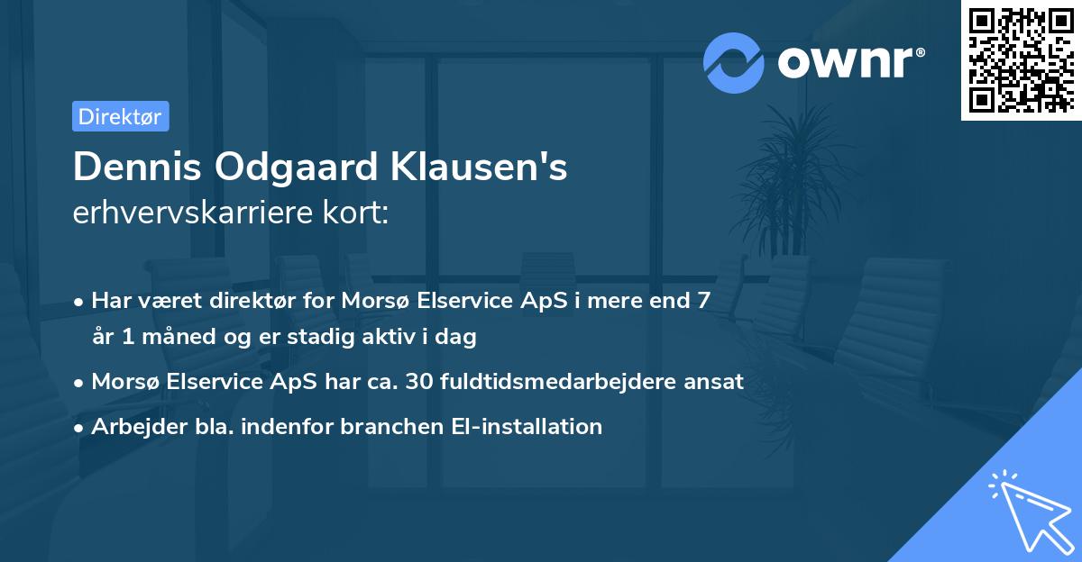 Dennis Odgaard Klausen's erhvervskarriere kort