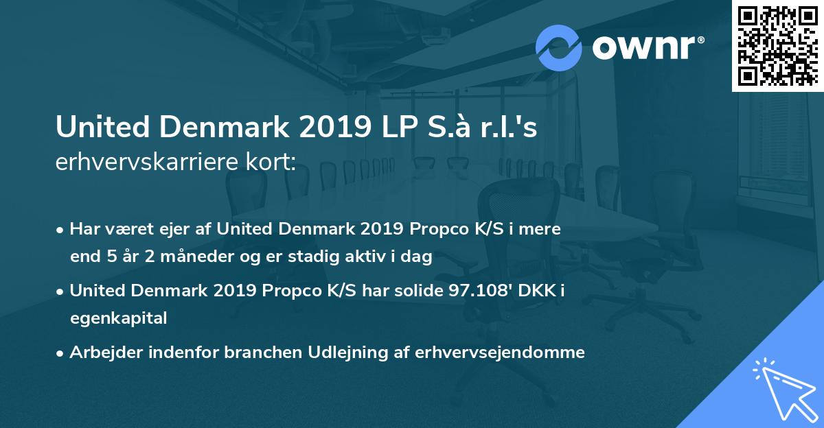 United Denmark 2019 LP S.à r.l.'s erhvervskarriere kort