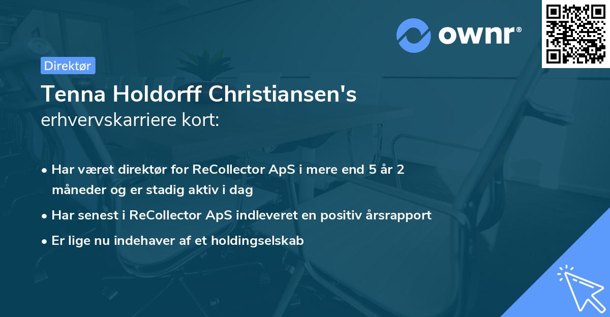 Tenna Holdorff Christiansen's erhvervskarriere kort