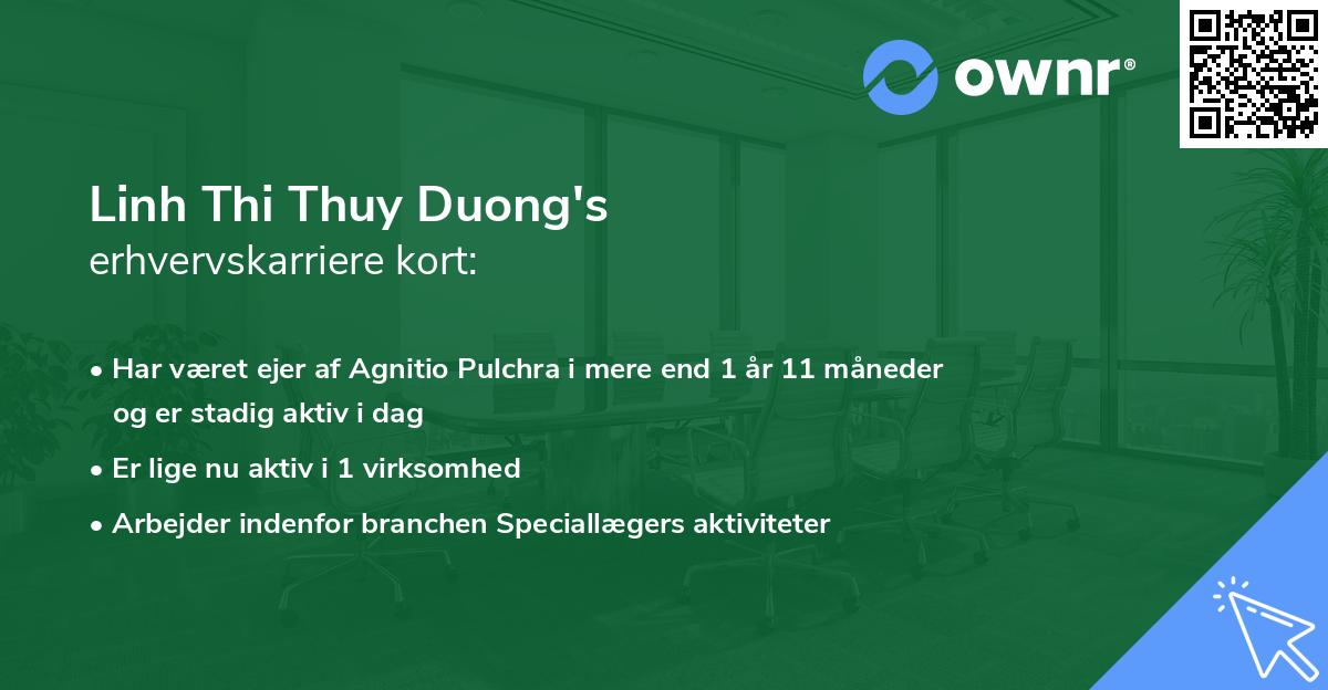Linh Thi Thuy Duong's erhvervskarriere kort