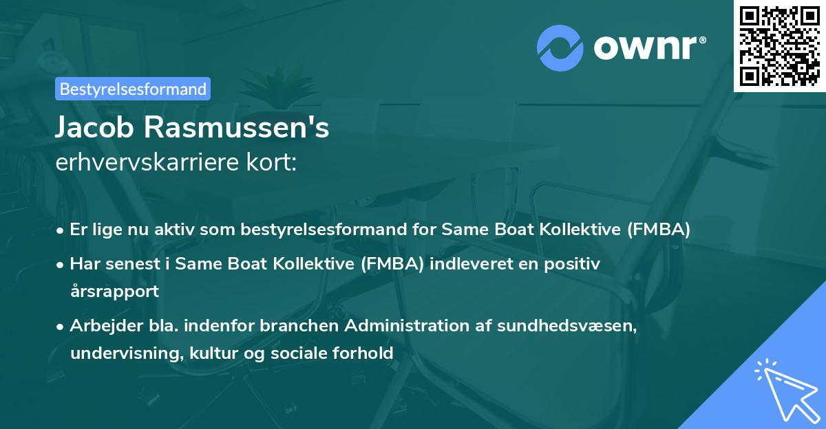 Jacob Rasmussen's erhvervskarriere kort