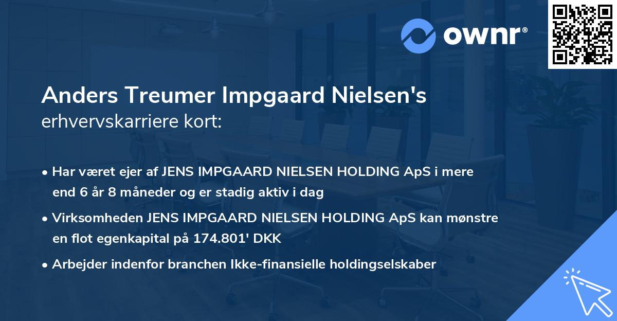 Anders Treumer Impgaard Nielsen's erhvervskarriere kort