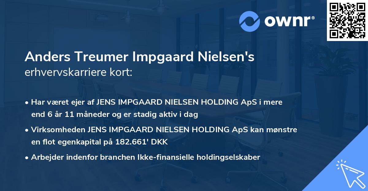 Anders Treumer Impgaard Nielsen's erhvervskarriere kort