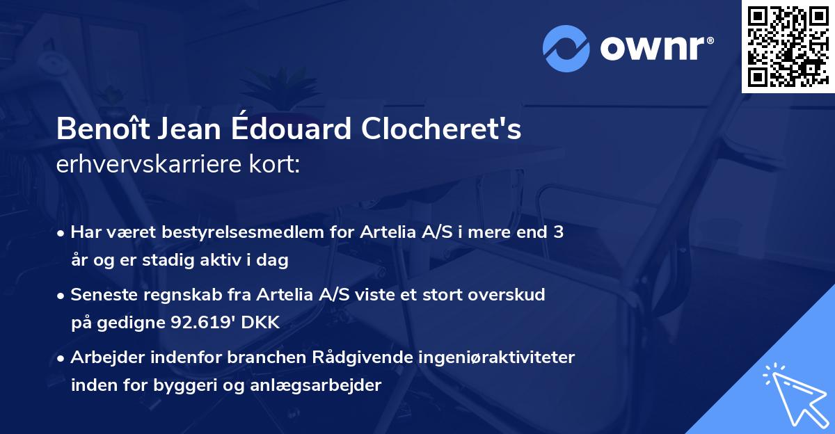 Benoît Jean Édouard Clocheret's erhvervskarriere kort