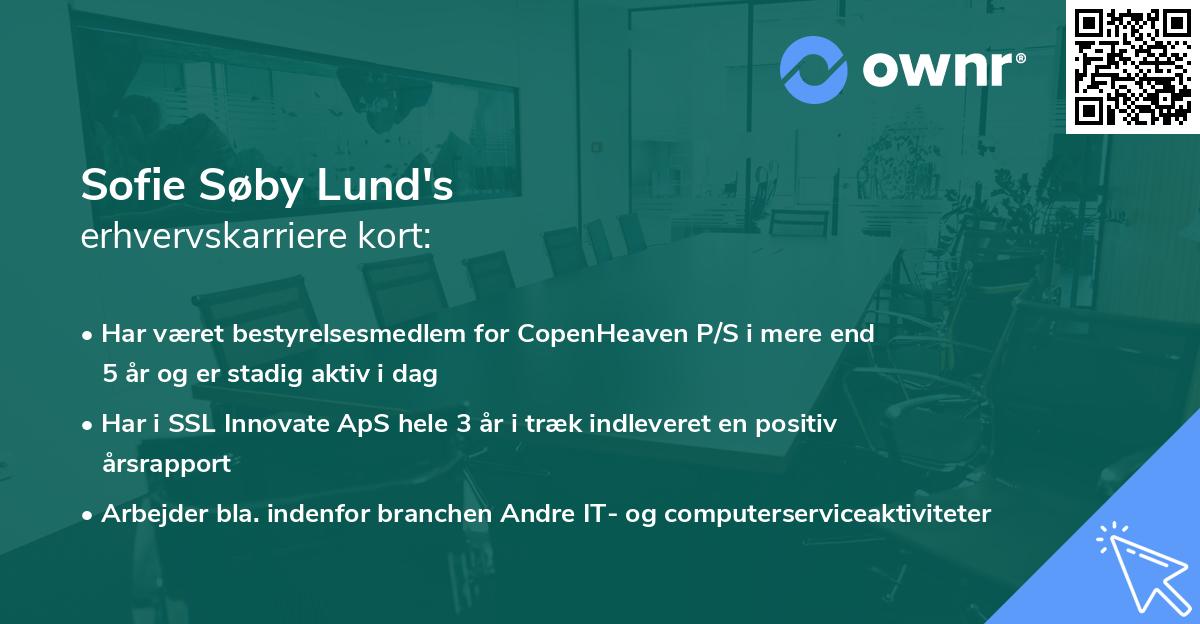 Sofie Søby Lund's erhvervskarriere kort
