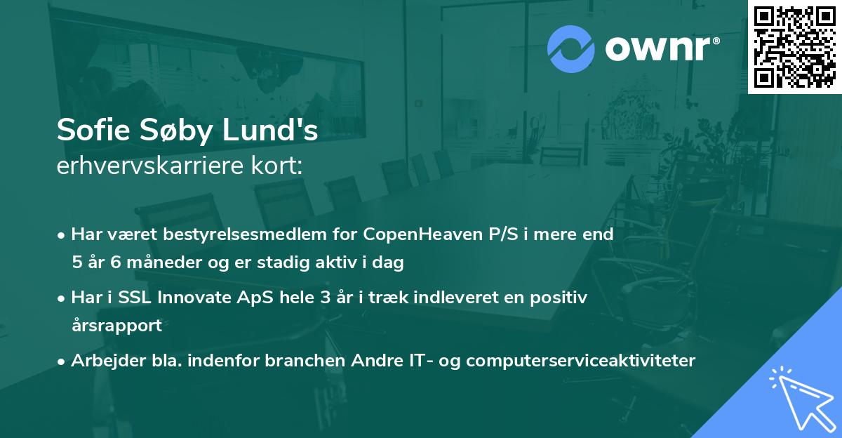 Sofie Søby Lund's erhvervskarriere kort