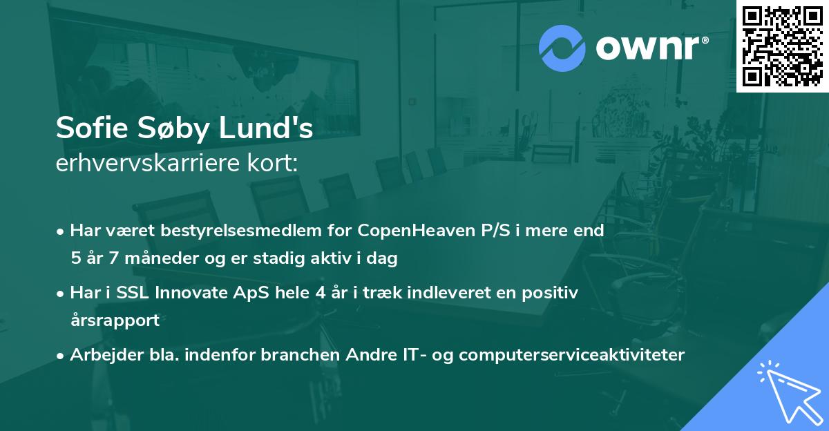 Sofie Søby Lund's erhvervskarriere kort