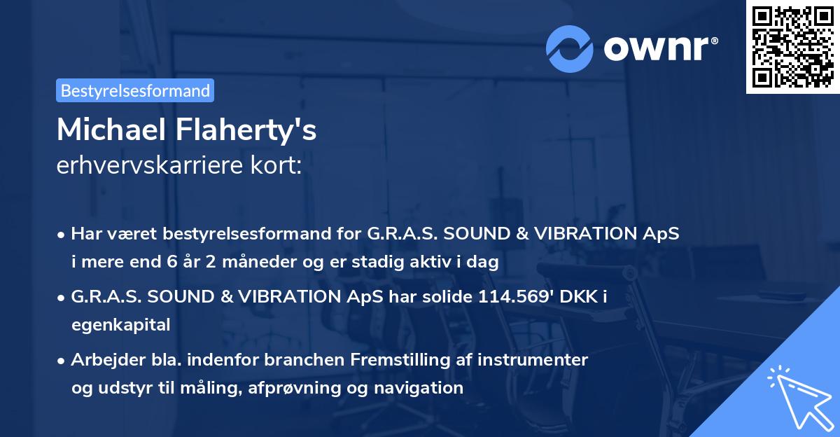 Michael Flaherty's erhvervskarriere kort