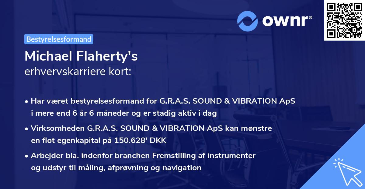 Michael Flaherty's erhvervskarriere kort
