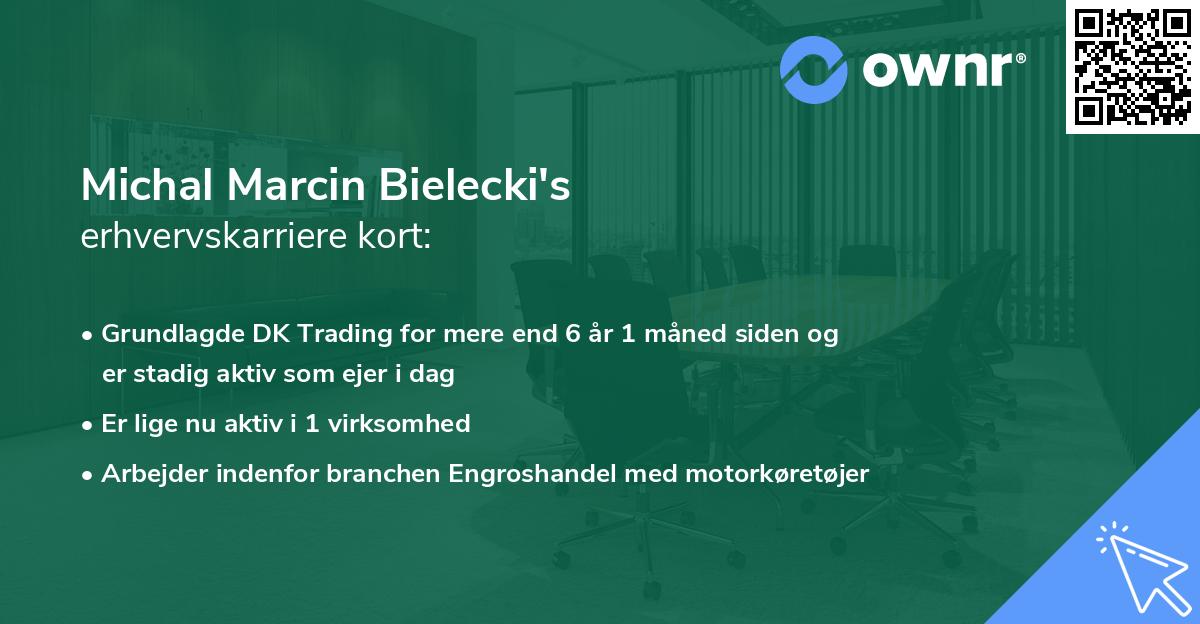 Michal Marcin Bielecki's erhvervskarriere kort