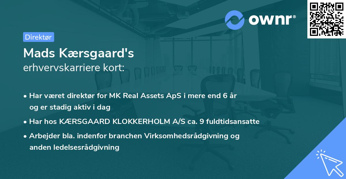 Mads Kærsgaard's erhvervskarriere kort