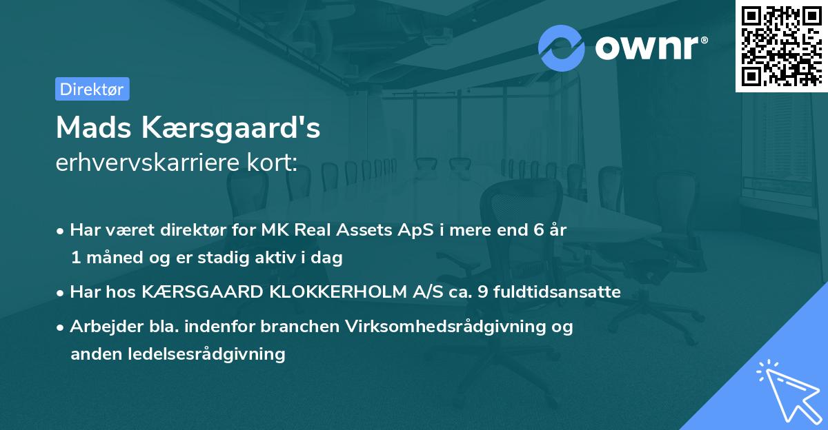Mads Kærsgaard's erhvervskarriere kort