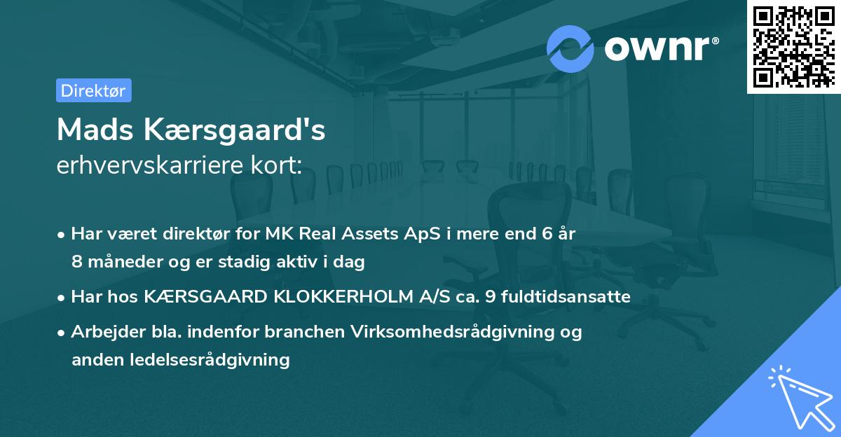 Mads Kærsgaard's erhvervskarriere kort