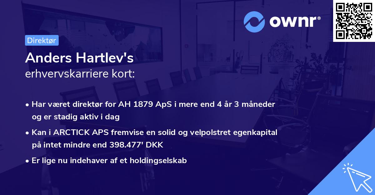 Anders Hartlev's erhvervskarriere kort