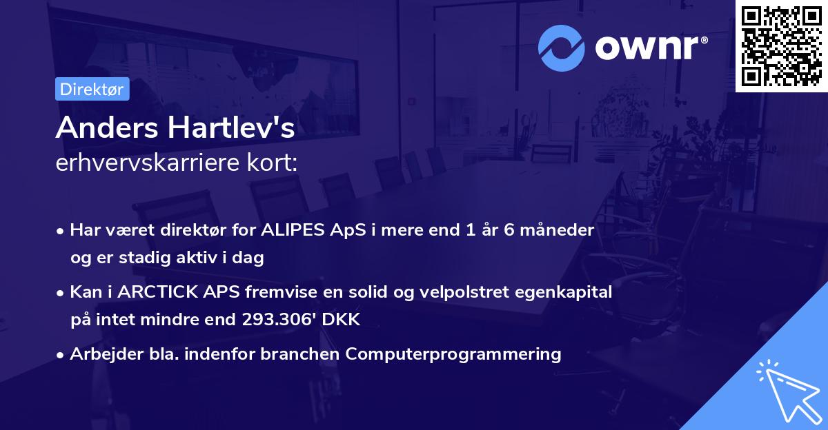 Anders Hartlev's erhvervskarriere kort