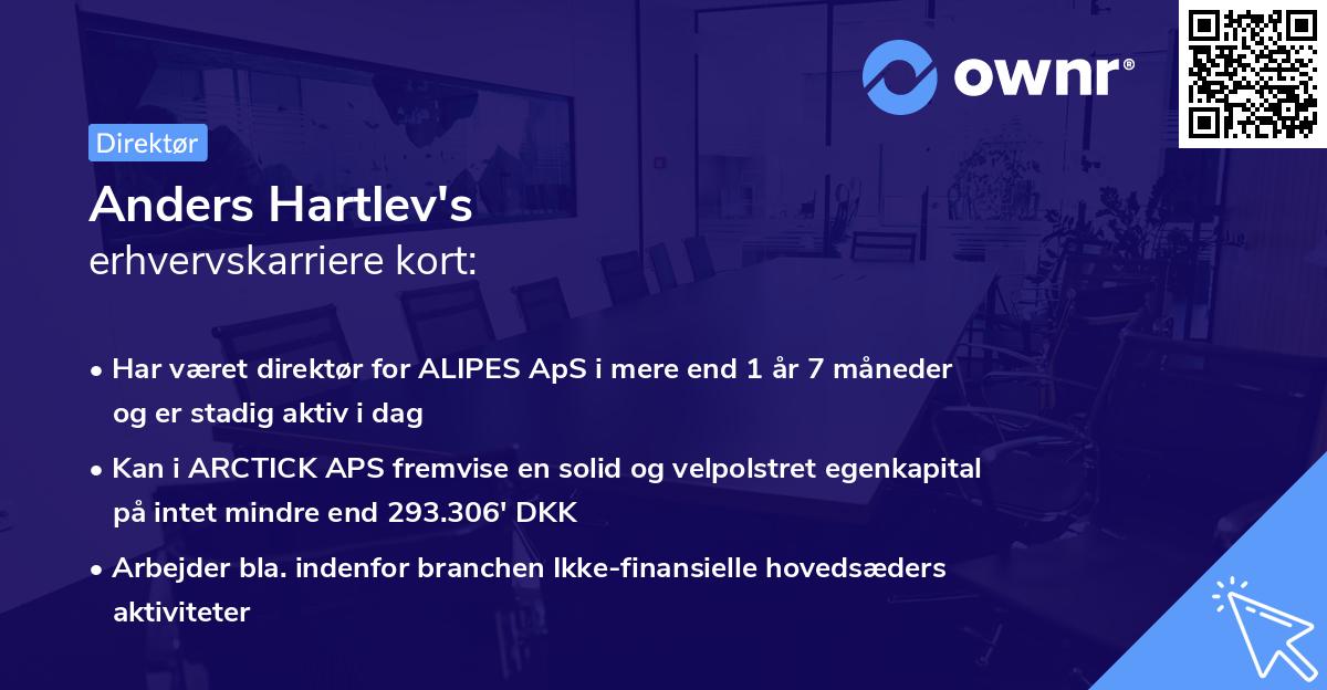 Anders Hartlev's erhvervskarriere kort