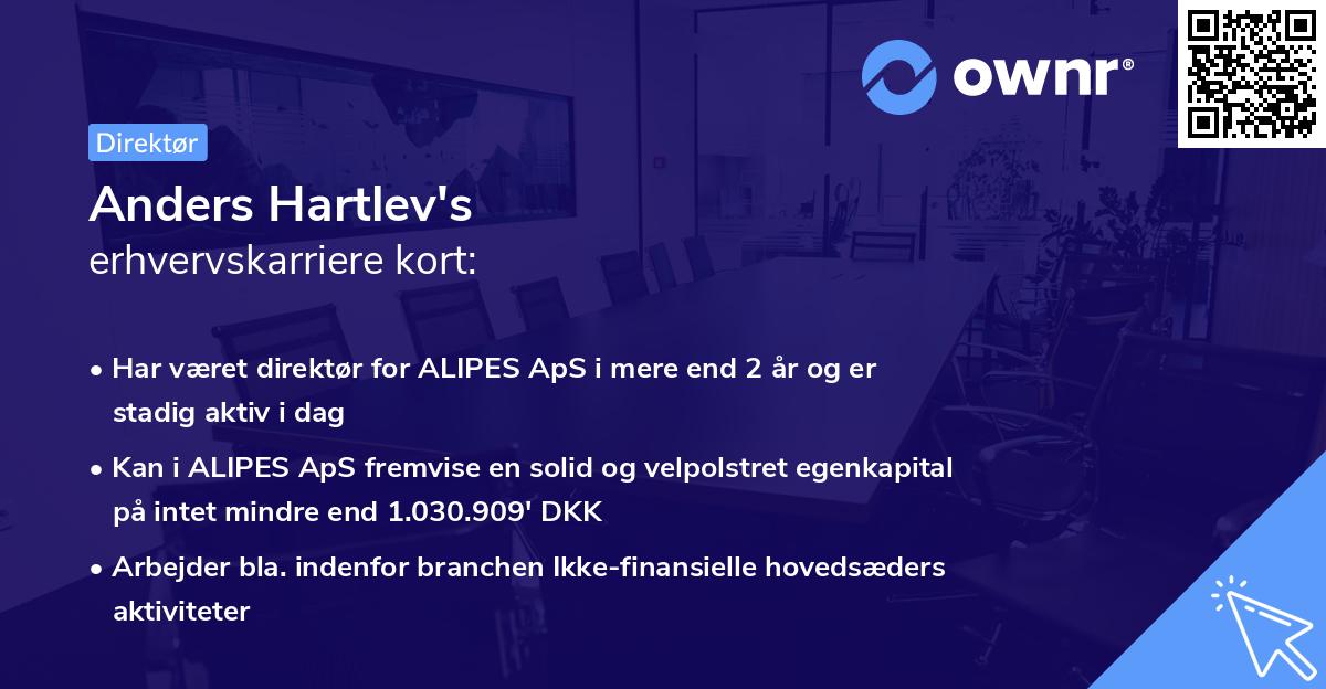 Anders Hartlev's erhvervskarriere kort