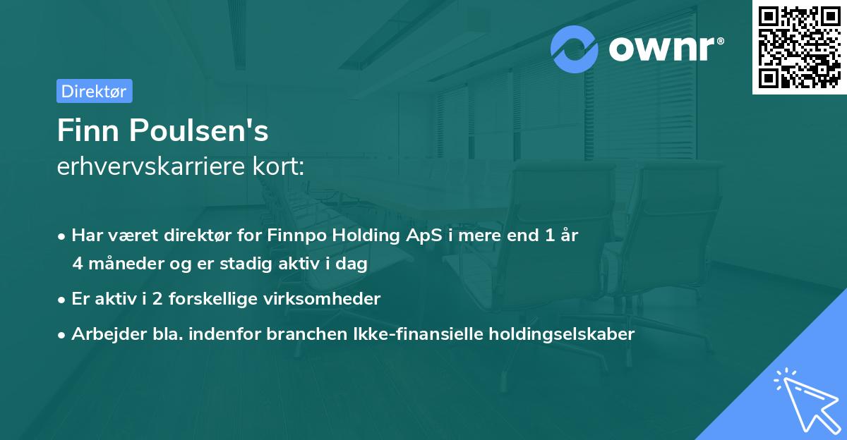 Finn Poulsen's erhvervskarriere kort