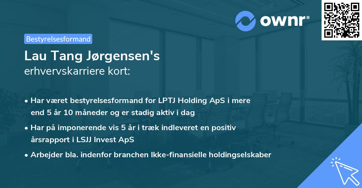 Lau Tang Jørgensen's erhvervskarriere kort