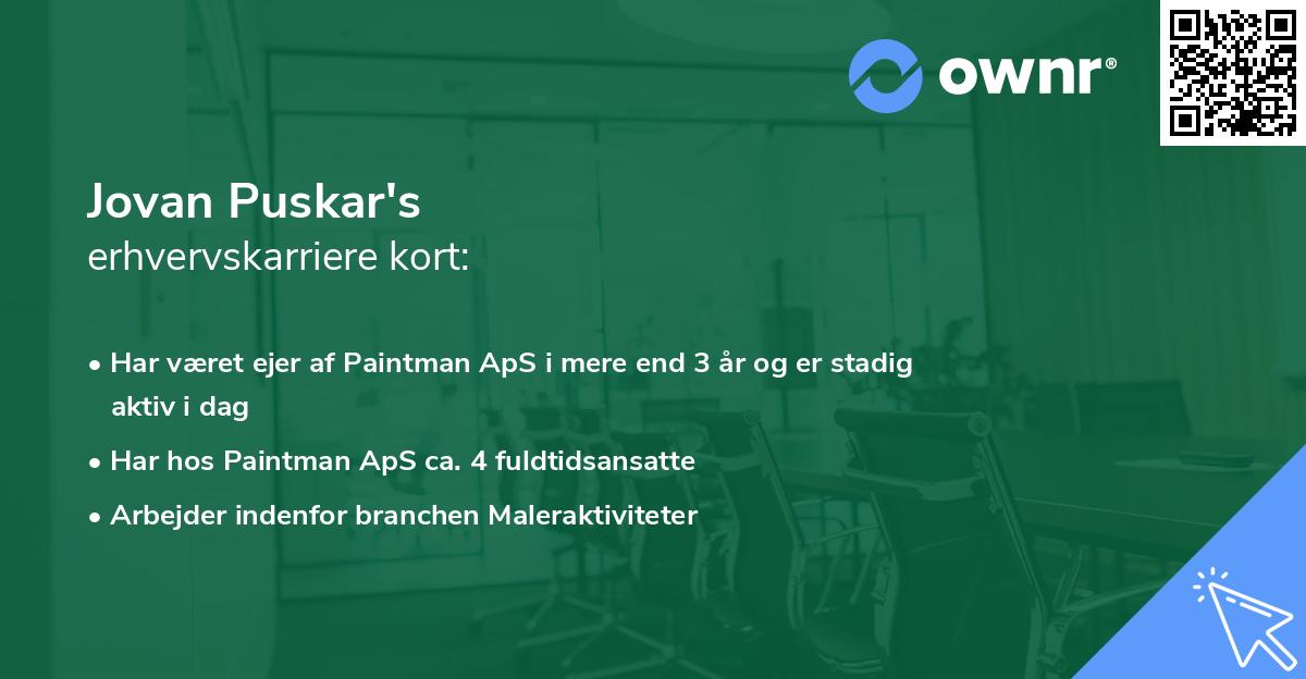 Jovan Puskar's erhvervskarriere kort