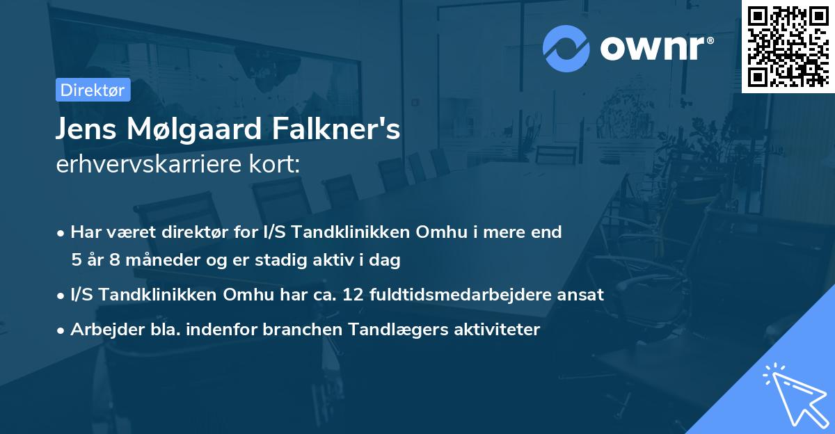 Jens Mølgaard Falkner's erhvervskarriere kort