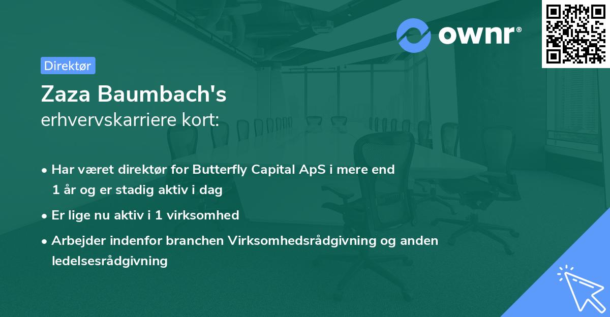 Zaza Baumbach's erhvervskarriere kort