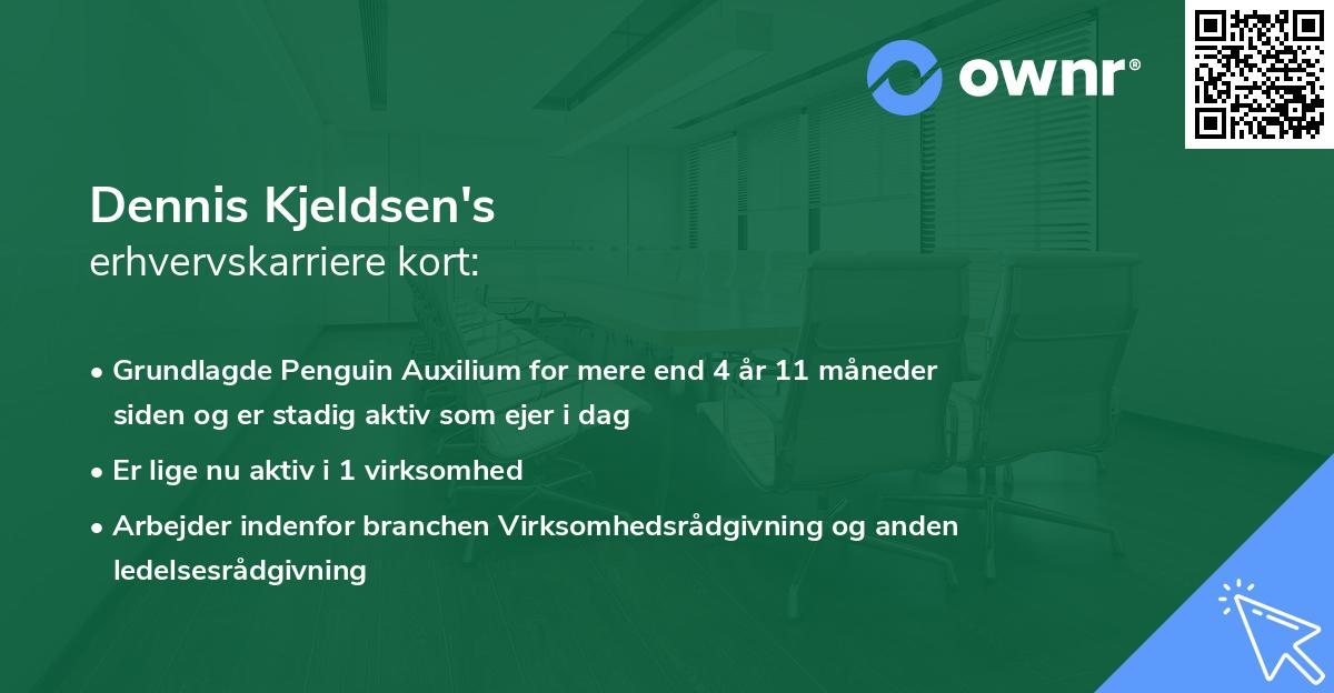 Dennis Kjeldsen's erhvervskarriere kort