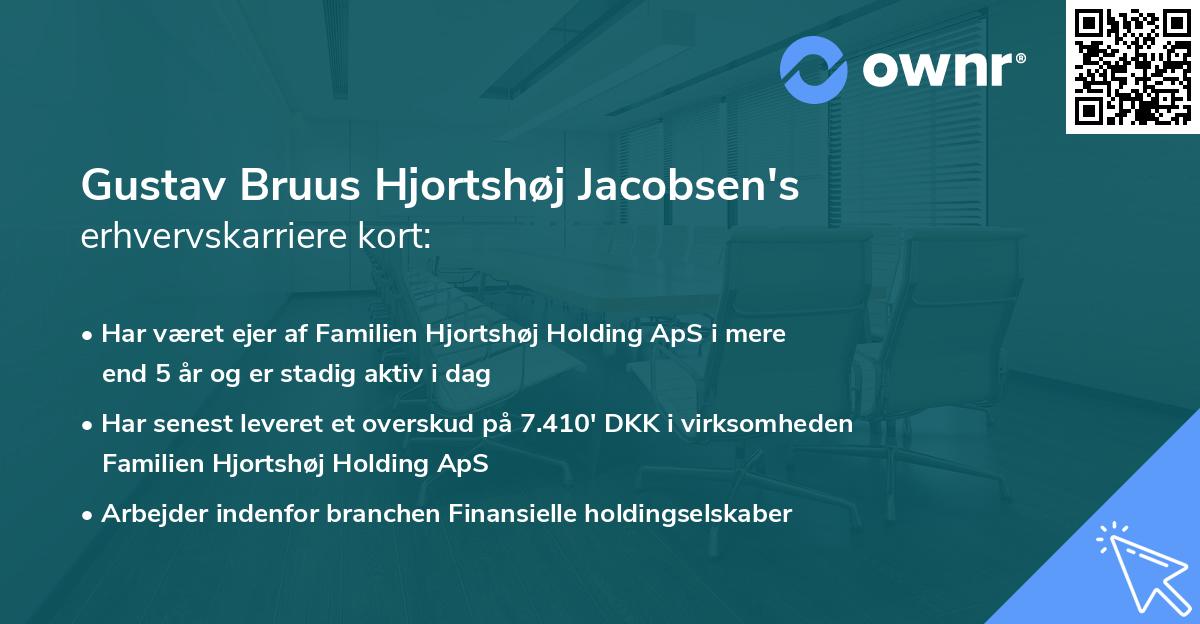 Gustav Bruus Hjortshøj Jacobsen's erhvervskarriere kort