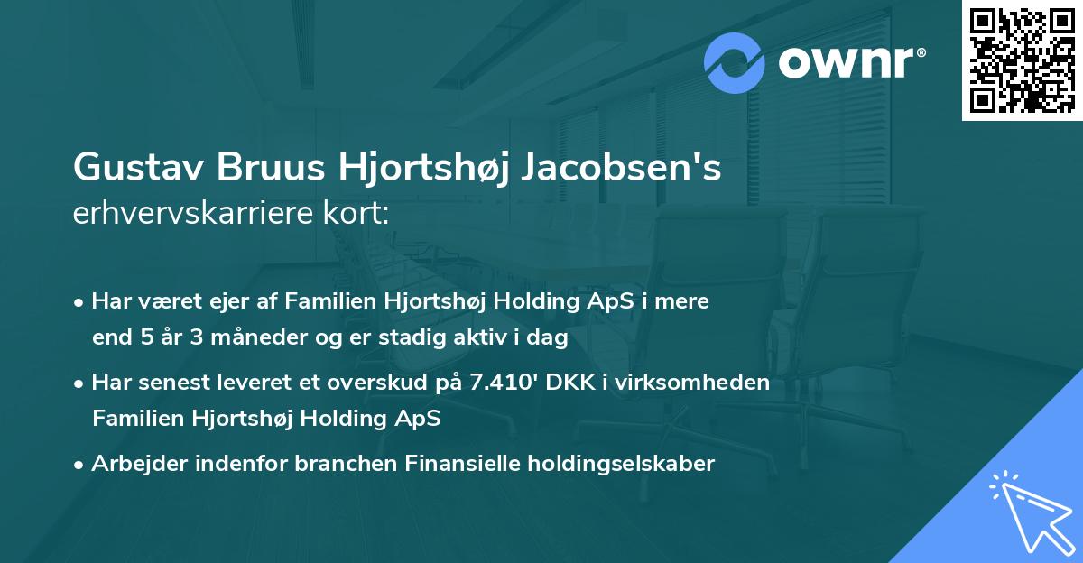 Gustav Bruus Hjortshøj Jacobsen's erhvervskarriere kort